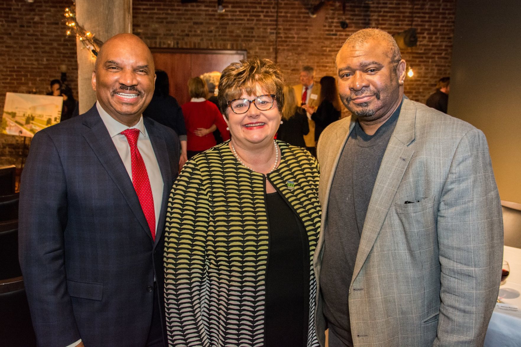 Steven Scott, President of SSM Health Saint Louis University Hospital, Diane Brockmeier, President and CEO of Mid-America Transplant, Dr. Henry Randall, Division Chief of Adult and Pediatric Abdominal Transplantation and Surgical Director of Liver Transpl